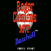 Roger Clemens Baseball Title Screen